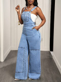 Women Casual Denim Jumpsuit