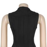 Women Elegant French Sleeveless Dress