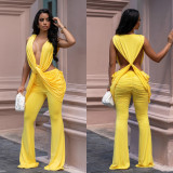 Women Sexy Backless Bodycon Jumpsuit
