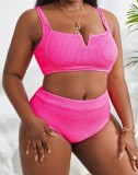 Plus Size Women Holidays Two-Piece Swimwear