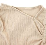 Women Elegant Sexy Formal Party dress, slash shoulder long-sleeved top and gathered fishtail skirt two-piece set