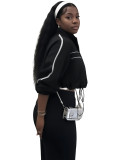 Women Sexy Long Sleeve Zipper Color Block Top Jacket