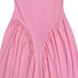 Women Elegant Round Neck Sleeveless Dress