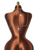 Women Beaded Bra Chain Multi-Color Body Chain Top