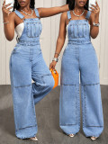 Women Casual Denim Jumpsuit