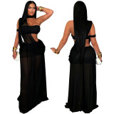 Women Sexy Mesh See-Through Bodycon Dress
