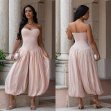 Women Sexy Strapless Jumpsuit