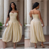 Women Sexy Strapless Jumpsuit