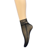 Women diamond stripe lace ankle stockings
