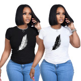 Women Casual Short Sleeve Printed Top
