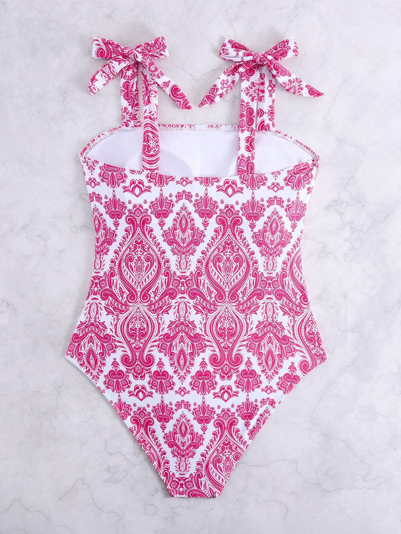 Plus Size Floral Print One-Piece Swimsuit
