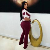 Women Casual Short-Sleeve Top and Pants Two-Piece Set