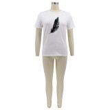 Women Casual Short Sleeve Printed Top