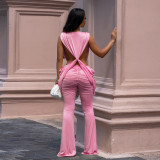 Women Sexy Backless Bodycon Jumpsuit