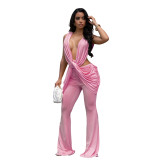Women Sexy Backless Bodycon Jumpsuit