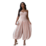Women Sexy Strapless Jumpsuit