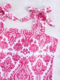 Plus Size Women Floral Print One-Piece Swimwear