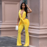 Women Sexy Backless Bodycon Jumpsuit