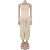 Women Sexy Strapless Jumpsuit