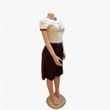 Plus Size Women Summer T-Shirt and Pant Two-Piece Set