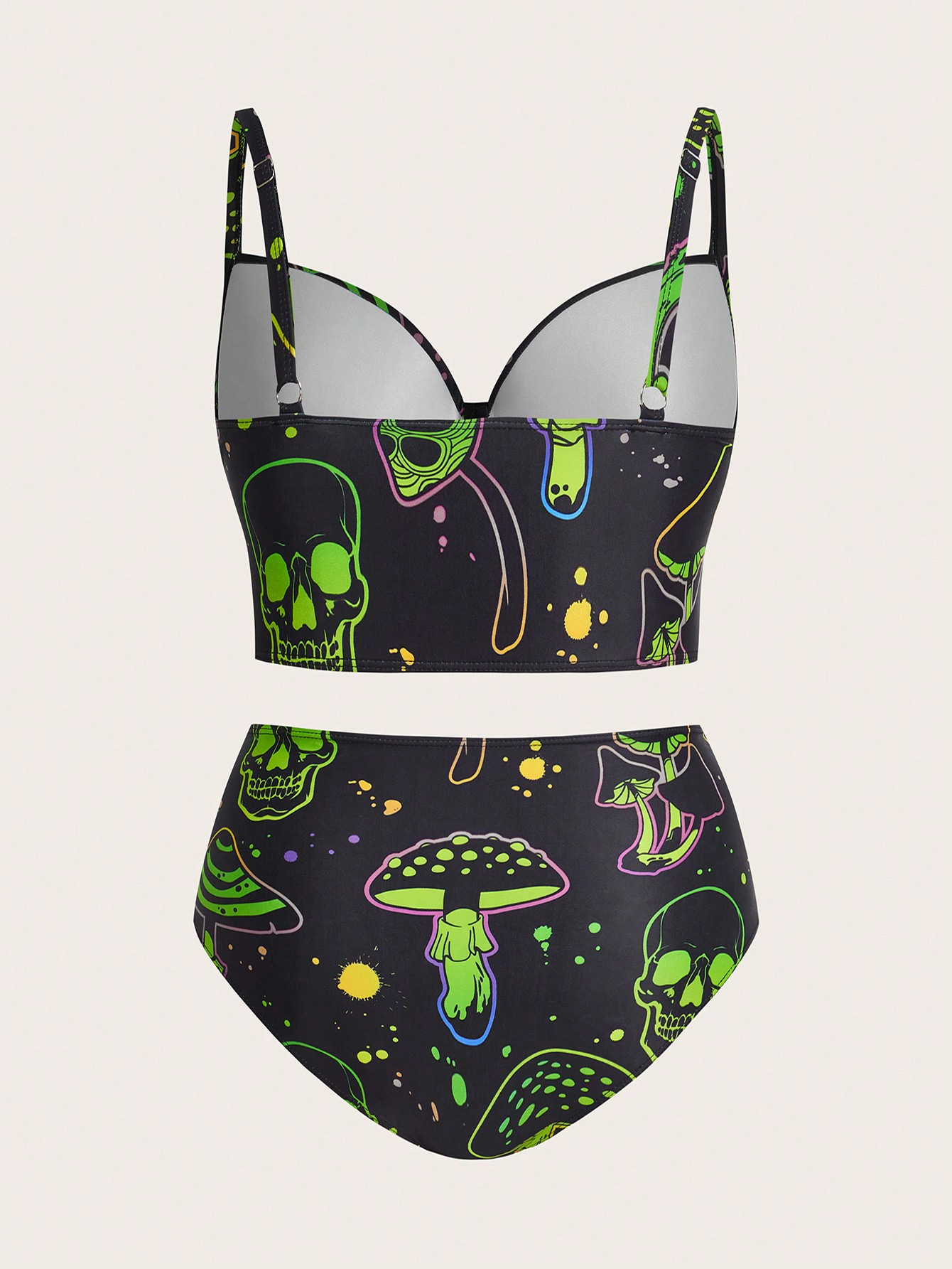 Plus Size Printed Two-Piece Bikini Swimsuit