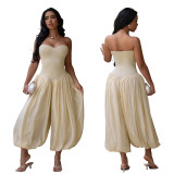 Women Sexy Strapless Jumpsuit