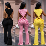 Women Sexy Backless Bodycon Jumpsuit