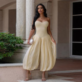 Women Sexy Strapless Jumpsuit
