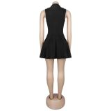 Women Elegant French Sleeveless Dress