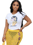Women Summer Printed Short Sleeve T-Shirt