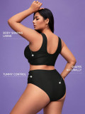 Plus Size Women V-Neck Two-Piece Swimwear