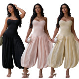 Women Sexy Strapless Jumpsuit