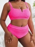 Plus Size Women Holidays Two-Piece Swimwear