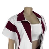 Women Casual Short-Sleeve Top and Pants Two-Piece Set