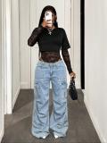 Women Sexy Lace See-Through Long-Sleeve Round Neck Black Bodysuit