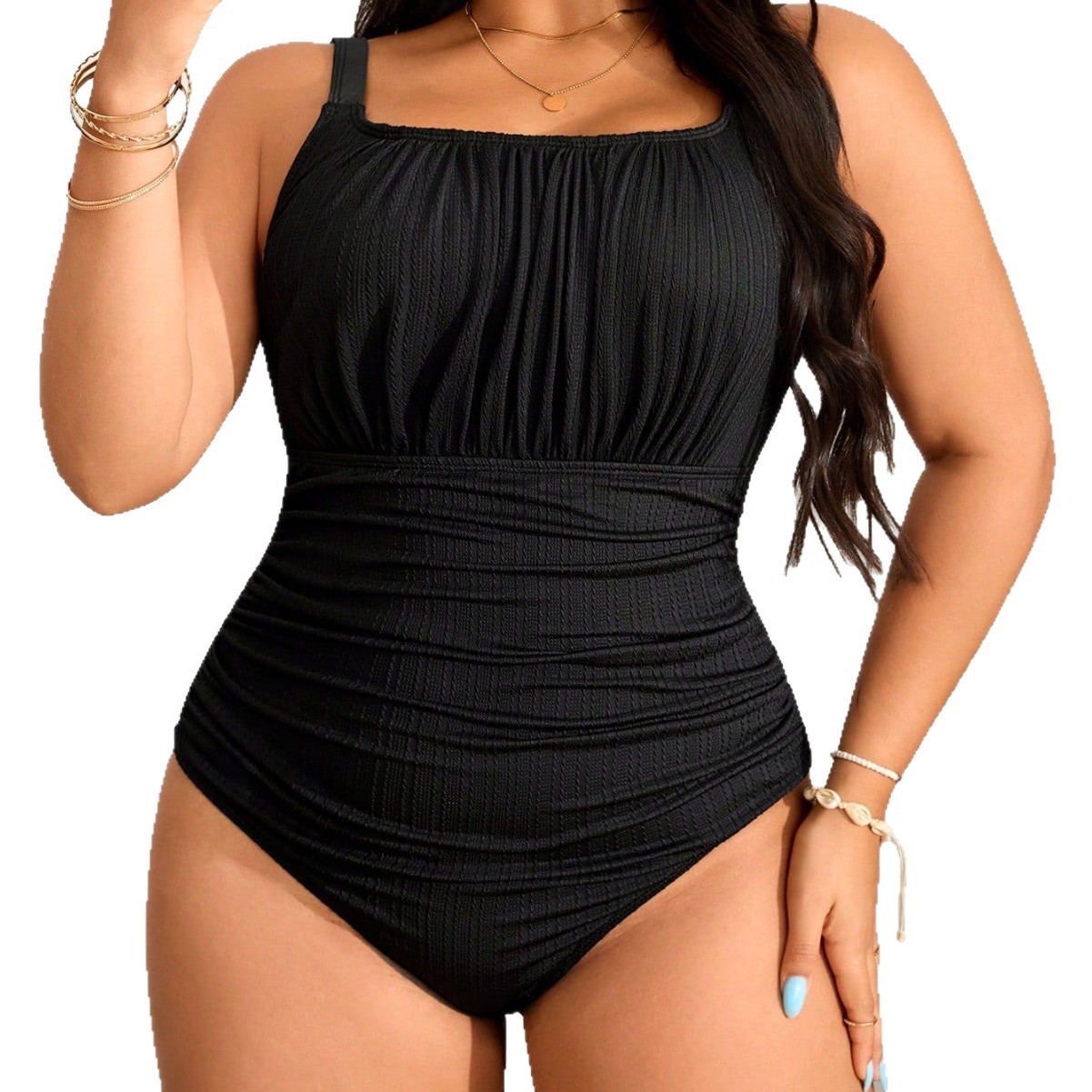 Plus Size Ruffled One-Piece Swimsuit