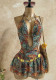 Women Printed Halter Neck Hollow-Out Bohemian Beach Holidays Dress