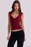 Women Street V-Neck Slim Fit Tank Vest