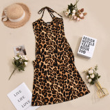 Women Sexy See-Through Leopard Print Nightdress