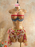 Women Beaded Party Sexy Crop Top Holiday Vest