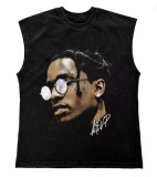 Women American Hip-Hop Print Sleeveless Summer Tank Top