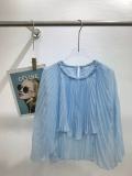 Autumn Women Elegant Round Neck Irregular Shirt