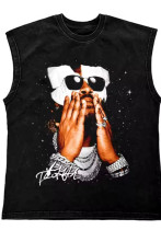 Women American Hip-Hop Print Sleeveless Summer Tank Top Women American Hip-Hop Print Sleeveless Summer Tank Top