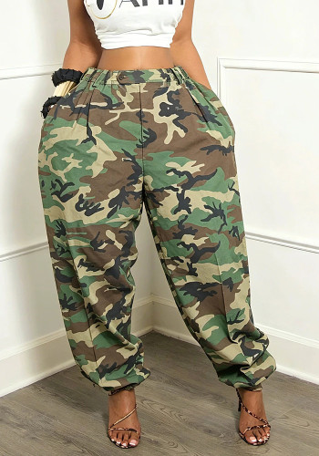 Women Casual Cropped Pants Loose Tapered Pants
