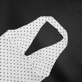 Women Polka Dot Halter Neck Tank Top Cropped Pants Two-Piece Set