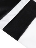 Women Casual Color-Block Striped Hooded Wide-Leg Pants Two-Piece Set