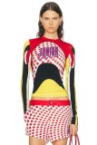 Women Sexy Letter Colorblock Long Sleeve Shorts Set