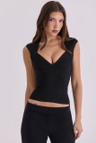 Women Street V-Neck Slim Fit Tank Vest
