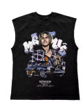 Women American Hip-Hop Print Sleeveless Summer Tank Top