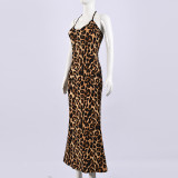 Women Sexy See-Through Leopard Print Nightdress